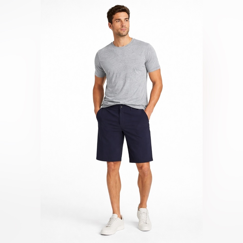 Lululemon The Works Short Warpstreme Men's Navy Blue Shorts 11” Stretch Golf 32